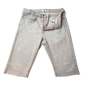 Denizen Levi's 231 Jorts Mens 34 Jeans Shorts Tan Denim Athletic Cut Off Y2K